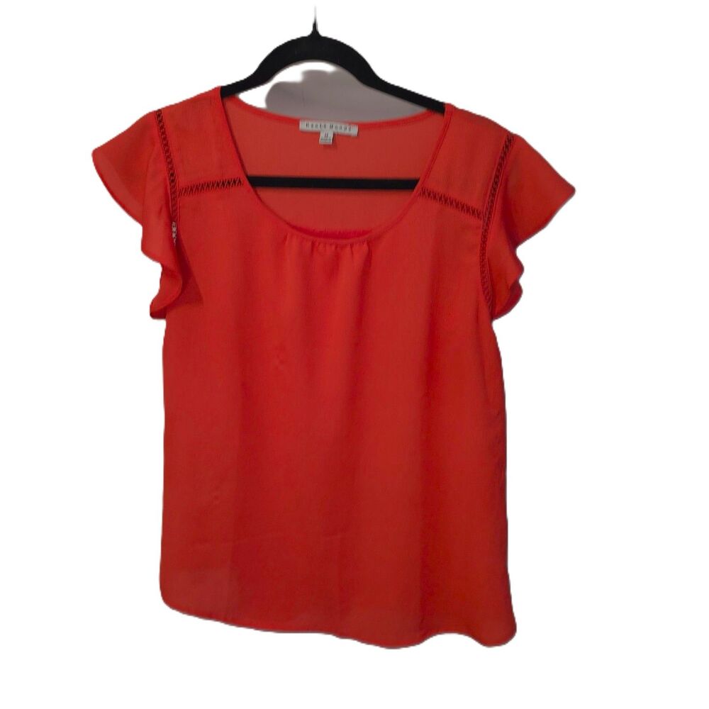 Women's Coral Blouse – Size M – Fall Chic Essential